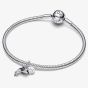 PANDORA Silver & Cubic Zirconia Orca Dangle Charm 794683C01