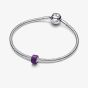 PANDORA Sterling Silver Purple Murano Glass Mini Charm 794773C03