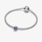 PANDORA Sterling Silver Purple Paw Mini Charm 794782C01