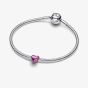 PANDORA Sterling Silver Pink Heart Mini Charm 794785C01