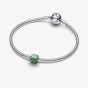 PANDORA Sterling Silver Green Clover Mini Charm 794817C01