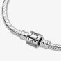 PANDORA Moments Barrel Clasp Snake Chain Bracelet 598816C00