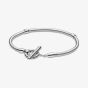 PANDORA Moments Silver T-Bar Snake Chain Bracelet 599082C00