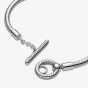 PANDORA Moments Silver T-Bar Snake Chain Bracelet 599082C00