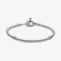 PANDORA Moments Silver T-Bar Snake Chain Bracelet 599082C00
