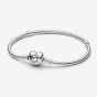 PANDORA Moments Silver Heart Clasp Bracelet 590719
