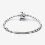 PANDORA Moments Silver Sparkling Moon Clasp Bracelet 592819C01