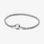 PANDORA Round Pandora Clasp Twisted Snake Chain Bracelet 593757C00