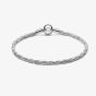 PANDORA Round Pandora Clasp Twisted Snake Chain Bracelet 593757C00