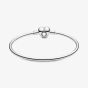 PANDORA Moments Silver Heart Clasp Bangle 596268