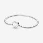 PANDORA Moments Silver Smooth Heart Clasp Bracelet 599206C00
