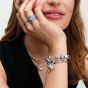 PANDORA Moments Silver Heart Closure Snake Chain Bracelet 599539C00