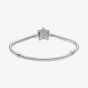 PANDORA Moments Silver Asymmetric Star Clasp Bracelet 599639C01