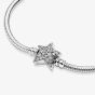 PANDORA Moments Silver Asymmetric Star Clasp Bracelet 599639C01
