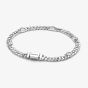PANDORA Silver Heart Cuban Chain Bracelet 594226C01