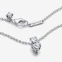 PANDORA Silver Double Heart Pendant Collier Necklace 391229C01-45