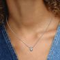 PANDORA Silver Double Heart Pendant Collier Necklace 391229C01-45
