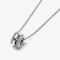 PANDORA Silver Signature Logo Pavé Bead Pendant Necklace 392311C01-45