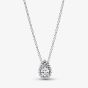 PANDORA Sparkling Pear Halo Collier Necklace 392832C01-45