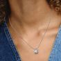 PANDORA Sparkling Pear Halo Collier Necklace 392832C01-45