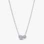 PANDORA Silver Embracing Halo Necklace 393776C01-45