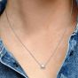 PANDORA Round Sparkle Halo Necklace 396240CZ-45