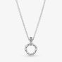 PANDORA Silver Double Circle Pendant Necklace 399487C01-45