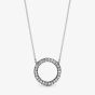 PANDORA Logo Reversible Circle Necklace 590514CZ-45