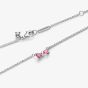 PANDORA Pink Cubic Zirconia Bow Necklace 394235C01-45
