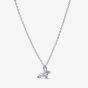 PANDORA Silver Sparkling Butterfly Pendant Necklace 394266C01-45