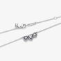 PANDORA Silver Halo Heart Trilogy Collier Necklace 394412C01-45