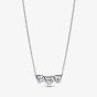 PANDORA Silver Halo Heart Trilogy Collier Necklace 394412C01-45