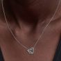 PANDORA Silver Entwined Heart & Butterfly Necklace 394477C01-45