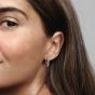 PANDORA Silver Sparkle Logo Hoop Earrings 290558CZ
