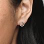 PANDORA Silver Sparkling Circle Stud Earrings 290585CZ