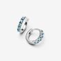 PANDORA Silver Blue Crystal Huggie Hoop Earrings 293849C01