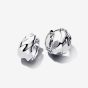 PANDORA Silver Rippled Small Hoop Earrings 293874C00