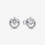 PANDORA Silver Sparkling Round Halo Stud Earrings 291248C01