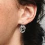 PANDORA Silver Family Always Encircled Hoop Earrings 291156C01