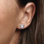 PANDORA April Birthstone Eternity Circle Stud Earrings 292335C01