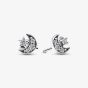 PANDORA Sparkling Moon Star Stud Earrings 292990C01