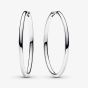 PANDORA Moments Silver 40mm Charm Hoop Earrings 293336C00