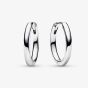 PANDORA Moments Silver 18mm Charm Hoop Earrings 293355C00