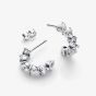 PANDORA Silver Sparkling Hearts Open Hoop Earrings 293657C01