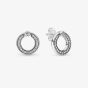 PANDORA Pavé Logo Circle Reversible Stud Earrings 299486C01