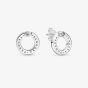 PANDORA Pavé Logo Circle Reversible Stud Earrings 299486C01