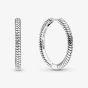PANDORA Moments Silver Charm Hoop Earrings 299532C00