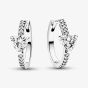 PANDORA Silver Sparkling Heart Hoop Earrings 293101C01