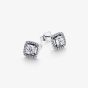 PANDORA Timeless Silver Square Halo Stud Earrings 293551C02