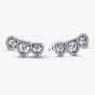 PANDORA Silver Halo Heart Trilogy Stud Earrings 294411C01
